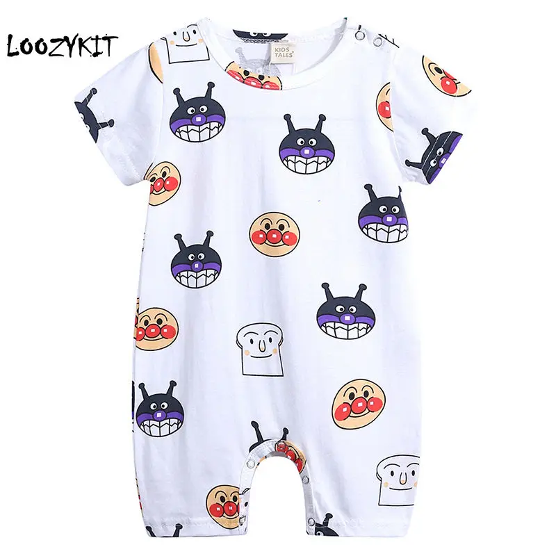 Loozykit 2019 хлопок мультфильм детский летний комбинезон Дети для маленьких девочек и мальчиков короткий рукав комбинезон одежда наряды Новый
