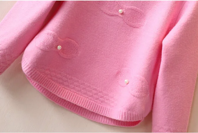 YPG30689354 свитер для маленьких девочек детская одежда Детский свитер для девочек модный детский свитер для девочек одежда для малышей в стиле «лолита»