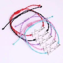 Dawapara Multi-Цвет восковой шнур браслет горный очарование слово Круглый ручной работы ручной браслет Для женщин или Для мужчин ювелирные изделия
