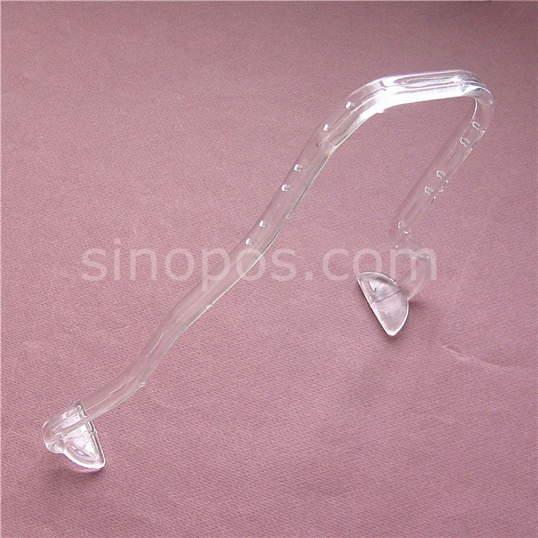 

Molded High Rise Sandal Form, clear strap support for shoes, espadrille display profile, women wrap-up sandal bracket show shelf