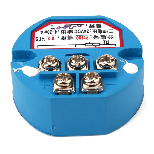 RTD PT100 Temperature Sensors Transmitter 0 to 200° DC 24V Blue