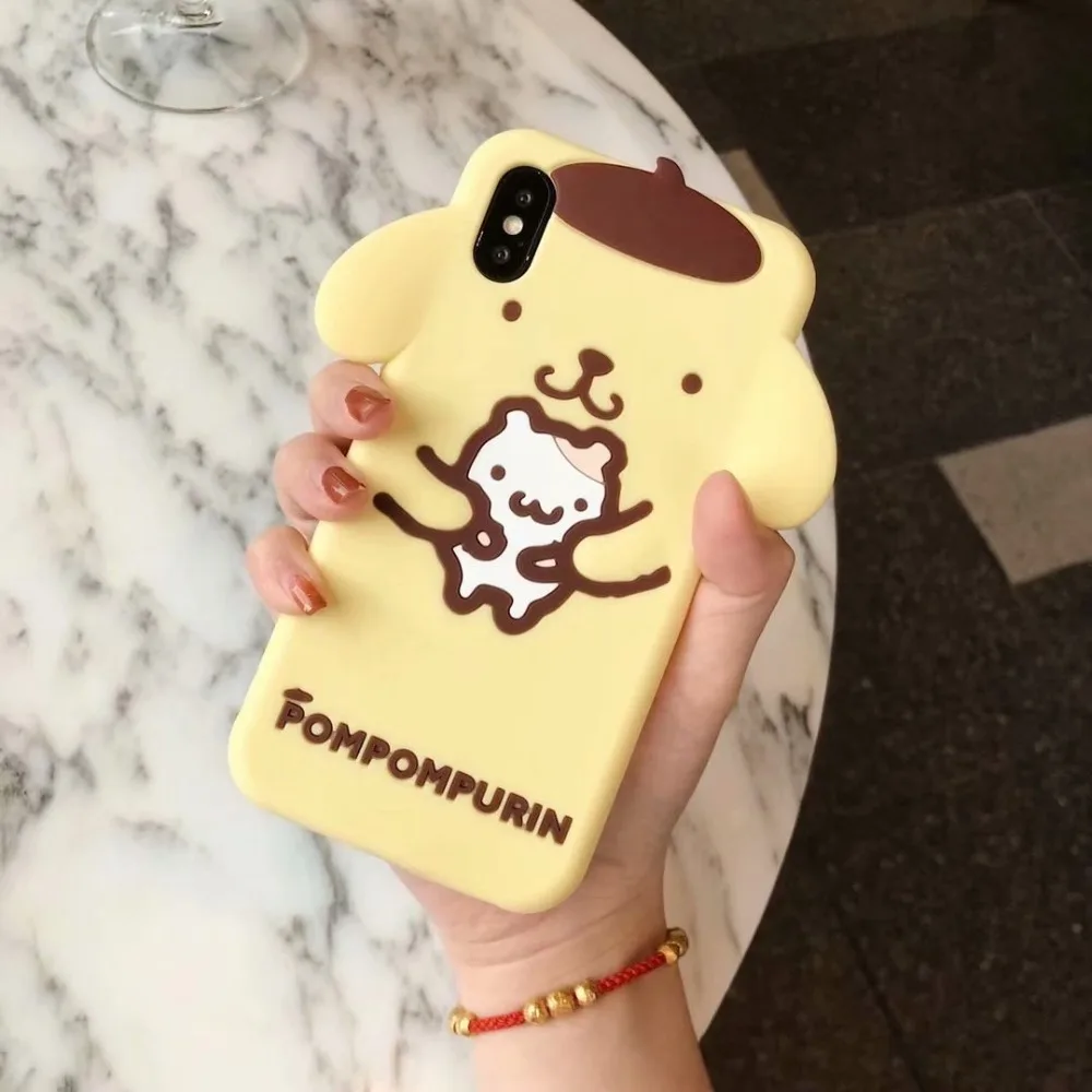 

ORYKSZ For iPhone 7 7plus Case Cute Cartoon Dog Patterned Phone Silicone Soft Matte Cover For iPhone 6 6s 7 8 Plus X Back Coque
