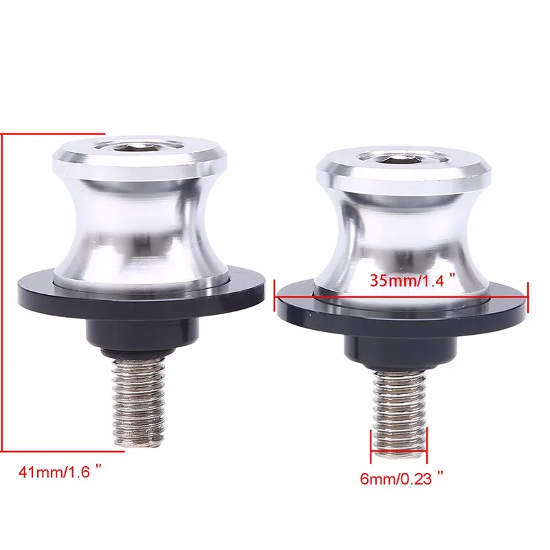 POSSBAY 6 мм Универсальная Стояночная Опора мотоцикла винты маятник Катушки слайдер для Yamaha YZF R1 R6 YZFR6 YZFR6S Honda CBR Suzuki GSXR