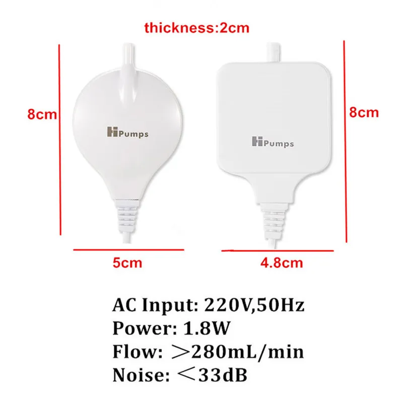 220 В мини аквариумный воздушный насос, водяные насосы, тихий нано воздушный компрессор для аквариума, кислородный насос с аксессуарами