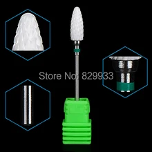 1 шт. ногтей Керамика Burr Биты ногтей зуб Средства ухода за мотоциклом педикюр подиатрии профессиональный маникюр педикюр салон дрель пламя дерево 3/32" хвостовиком