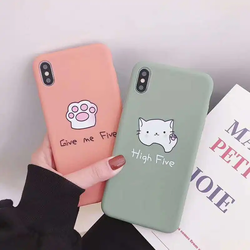 

Cartoon Cute Cat Claw Silicone TPU Phone Case For iPhone XS MAX XR X 8 Plus 7 Plus 6s 6 Plus Case Coque Fundas Shell Capa
