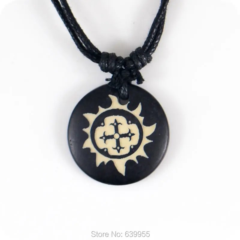 

Coptic Orthodox Cross yak bone Pendant Amulet Necklace Lucky Gift Tribal Fashion Jewelry