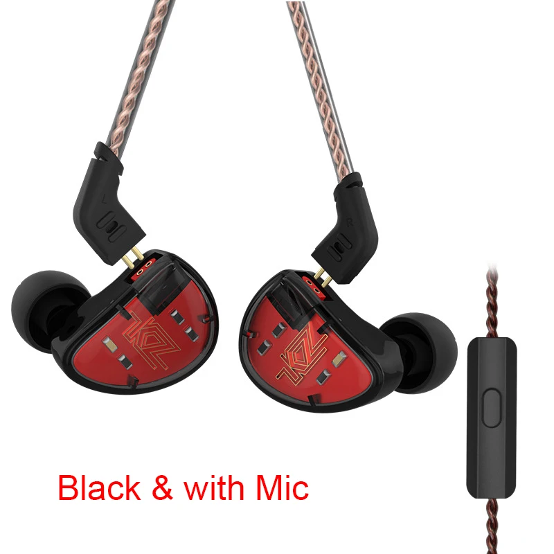 

2019 Hot 1 Pair 5BA HiFi Stereo In-ear Working Earphone Mic High Resolution Earbuds For DOY