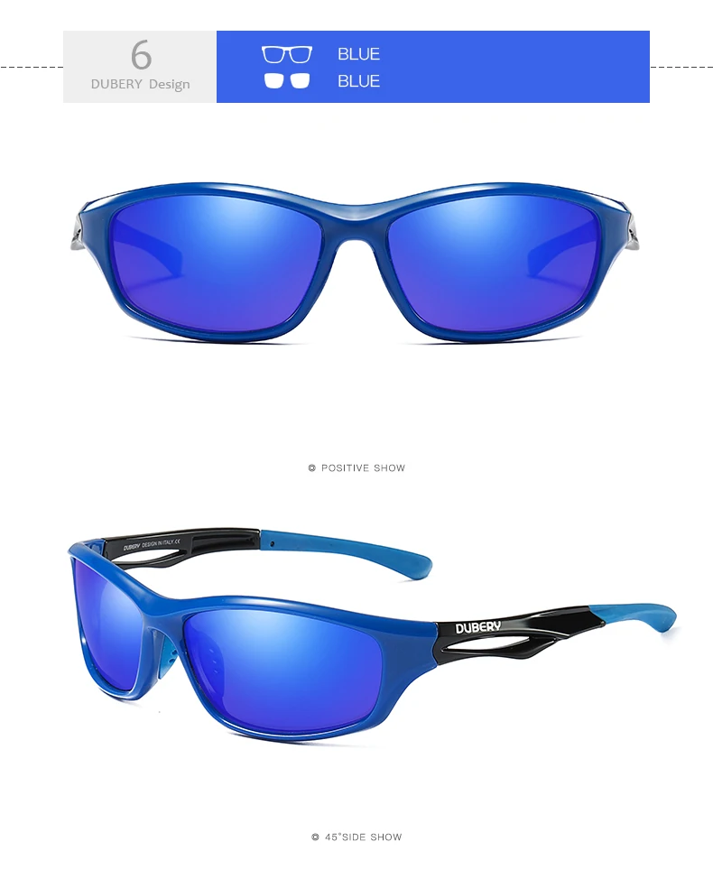 DUBERY Brand Design Polarized Sunglasses Men Driving Shades Male Sun Glasses Men Summer Mirror Outdoor Sunglasses Oculos UV400