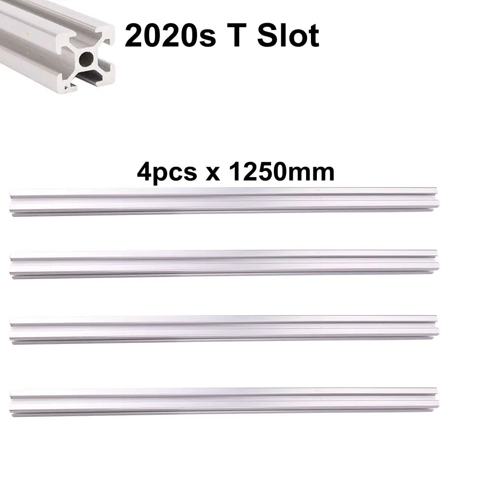 

Corexy 3D Printer Frame T-Slot Aluminum Extrusion Profile 2020 4pcs x 1250mm