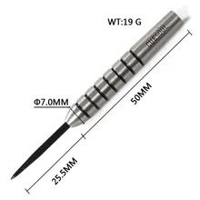 Cuesul 19 г 90% вольфрамовые стальные дротики с диаметром 7 мм