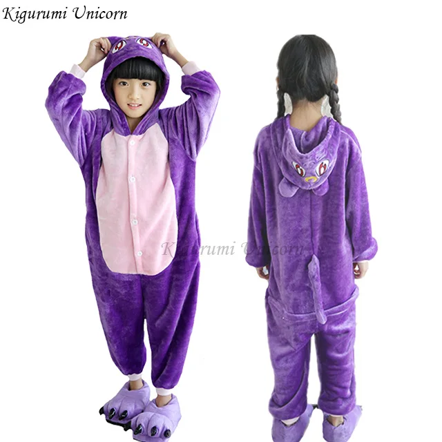 Kigurumi/пижамный комплект с единорогом; Детские Зимние теплые ползунки; детские пижамы для косплея; фланелевые пижамы для мальчиков и девочек; комплект одежды для сна с животными