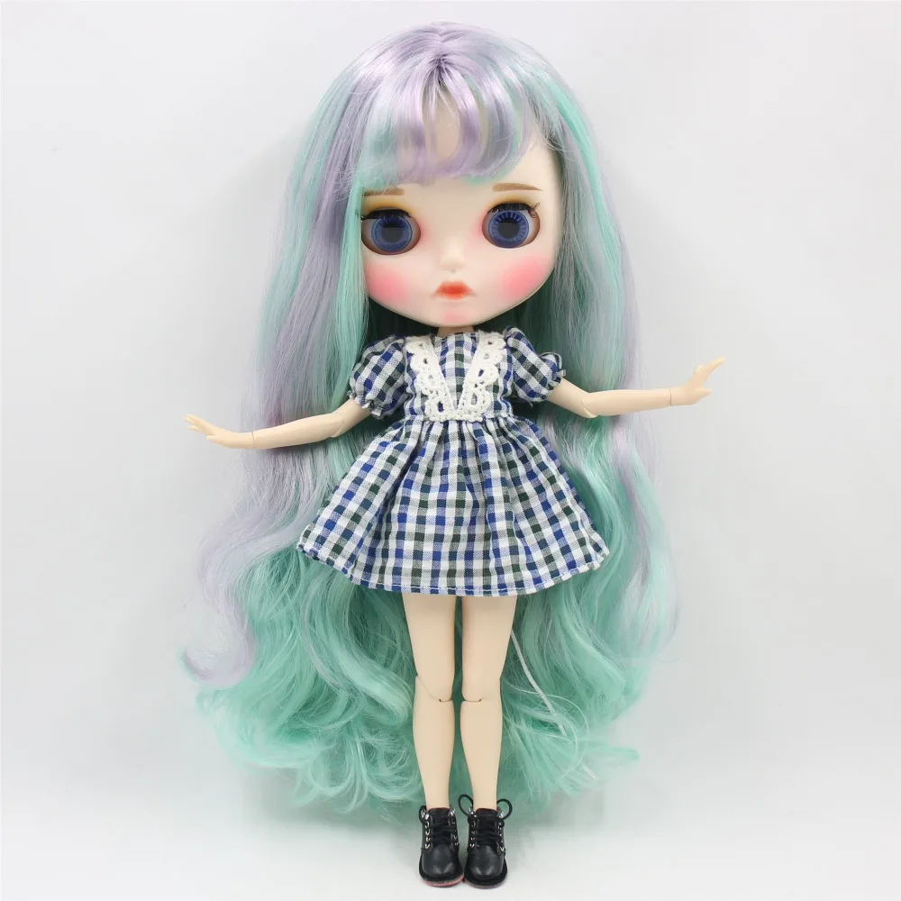 Фабрика blyth кукла 1/6 bjd белая кожа смешанные волосы тела, новое матовое лицо резные губы с бровью, индивидуальные лица BL1049/4006