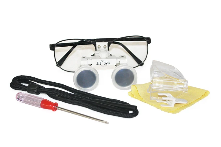 

Brand New Dentist Dental Surgical Medical Binocular Loupes 3.5X 320mm Optical Glass Loupe + Case