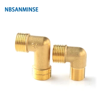 

NBSANMINSE 10pcs/lot SM1011-ME Brass Male Elbow Fitting 1/2Long 1/2-3/8 For Water Heating Copper Joint