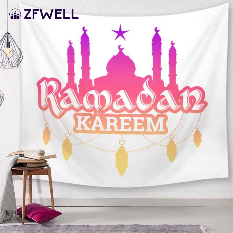 ZFWELL исламский Eid al-Adha гобелен декоративный брезент гобелен настенный, для дома Текстиль фон макет декорации 9