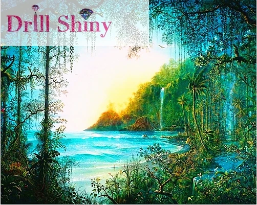

CNA Diy 5D Diamond Painting Secret Forest Landscape Full Mosaic Rhinestone Paintings Cross Stitch Ribbon Embroidery Home Deor
