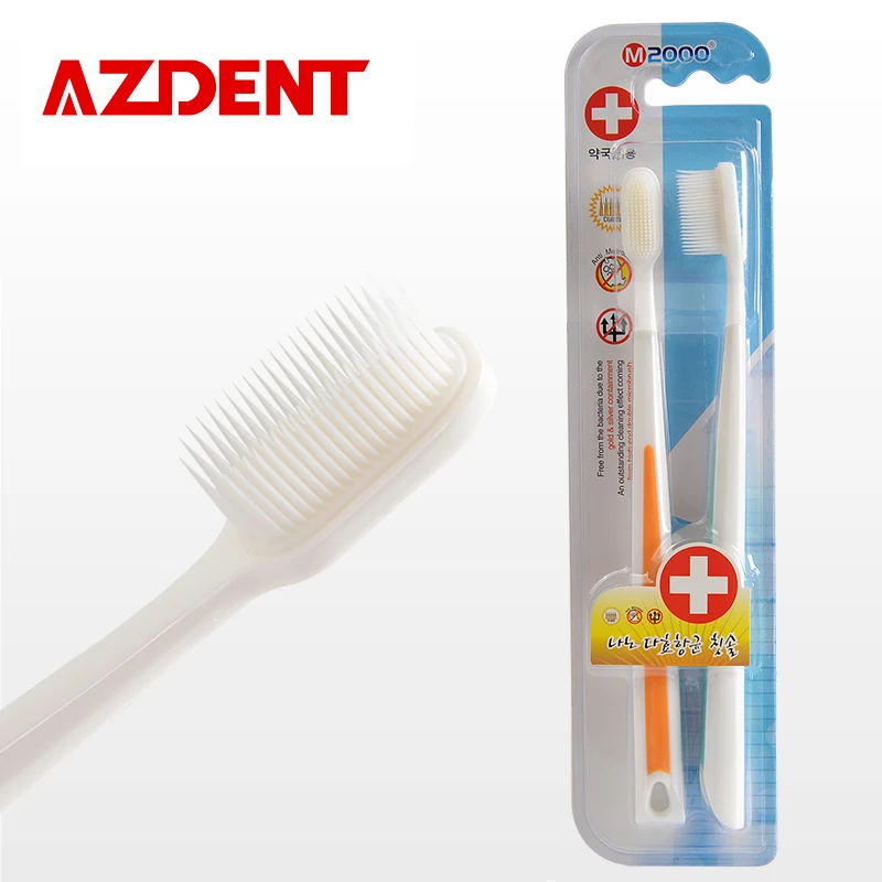 

2 Pcs/Lot New Fashion Nano-antibacterial Soft Toothbrush Nano Brush Oral Care Tooth brush White Color Heads Health Products