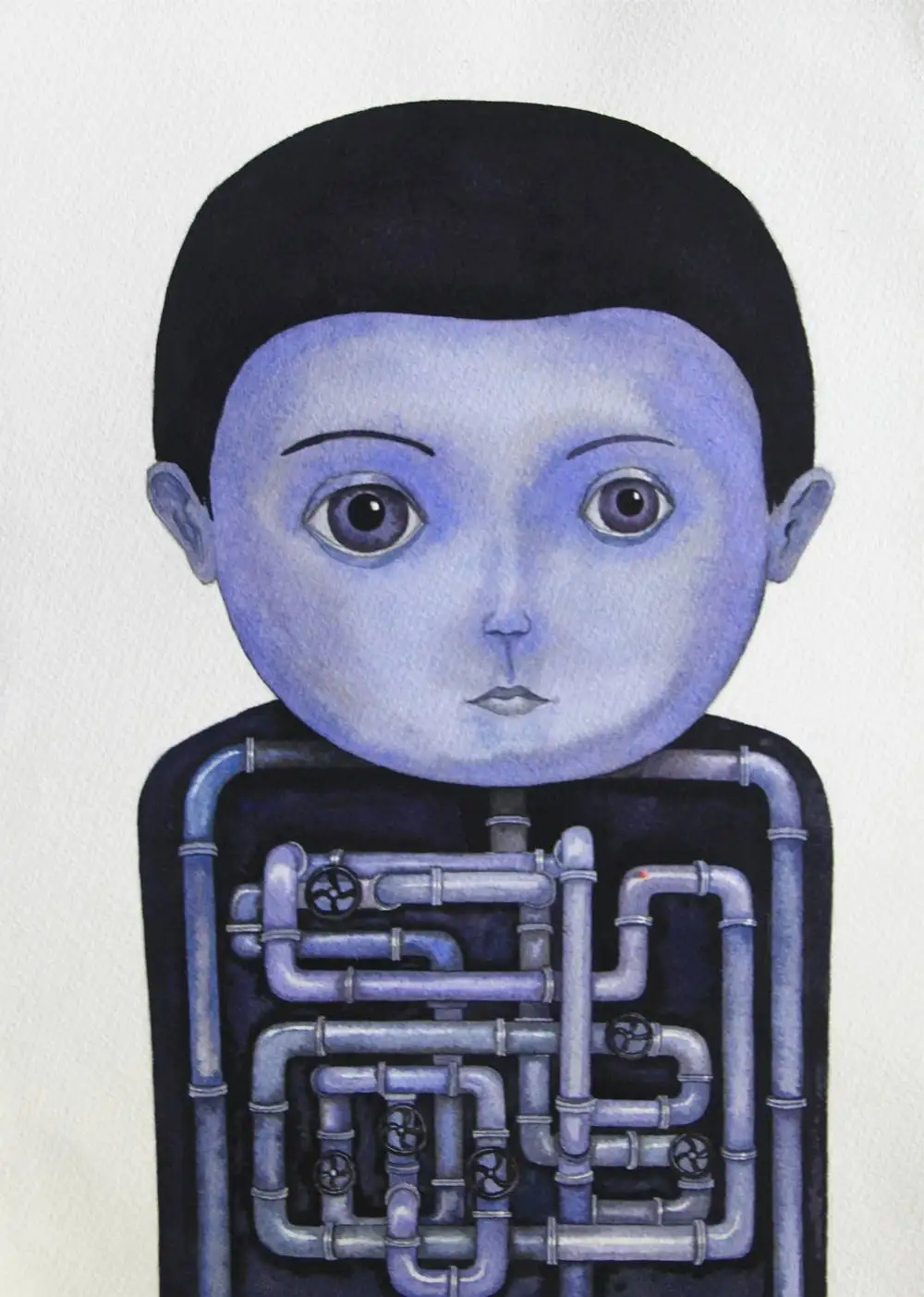 

Chinese Artist Zou Liangping's Work"Mood of One Day" Watercolor Painting Surreal Abstract Decor Canvas Painting Art Poster