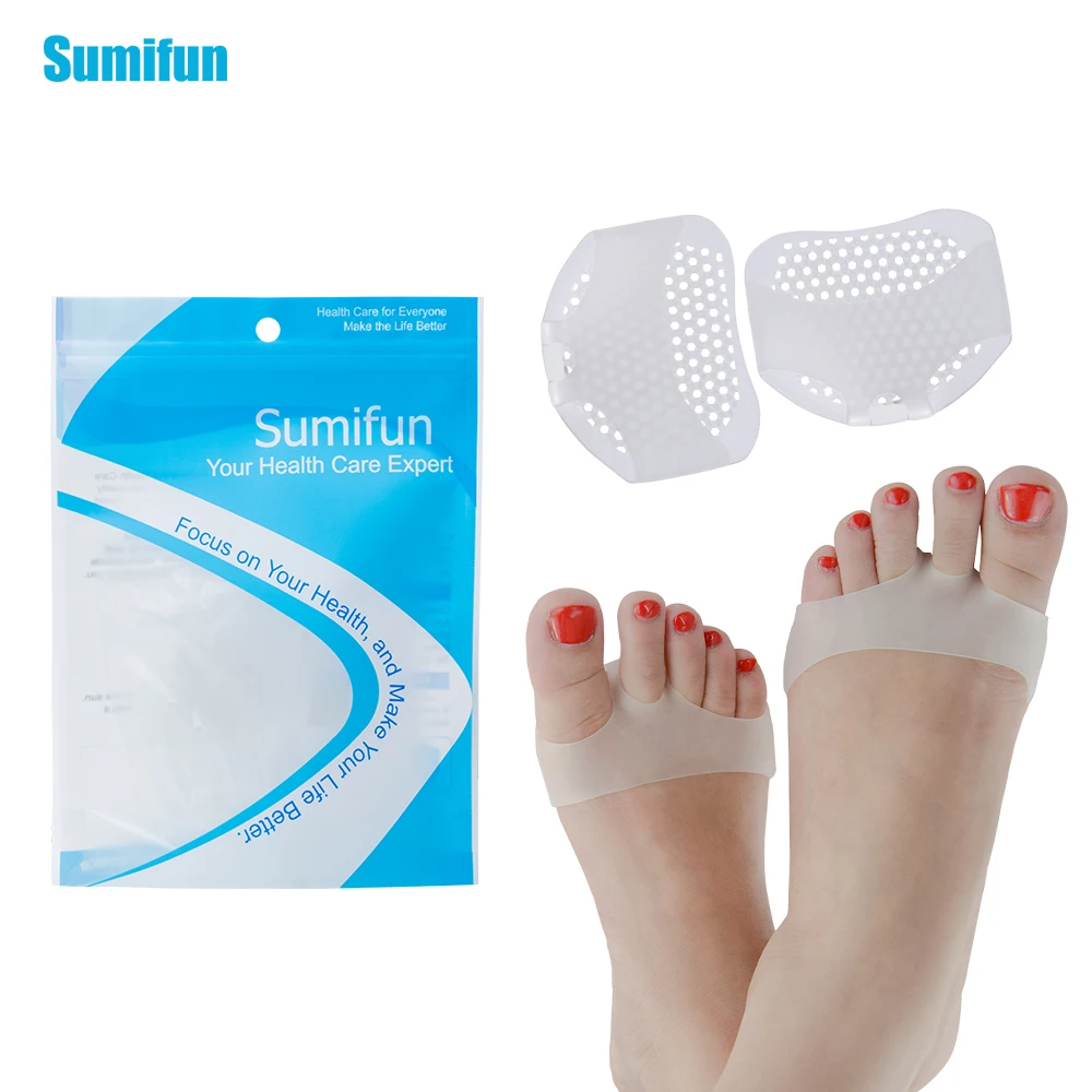 1Pair Silicone Heel Pads Soft Forefoot Half Yard Pad Invisible High