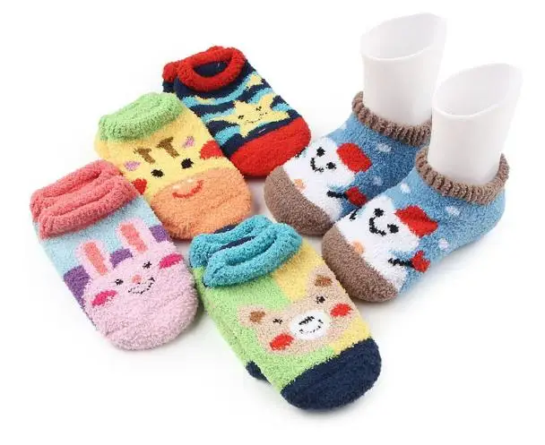 

Boys Girls Kids Floor socks Non-slip Crib Babe First Walkers Infant Toddler Prewalkers Soft Sole Baby Socks 2pair/1lot