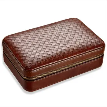 

high leather Cigar Humidor Leather Cedar Wood Cigar Case Travel Cigar Humidor Box Cedar Wood Humidor Kit XJH019
