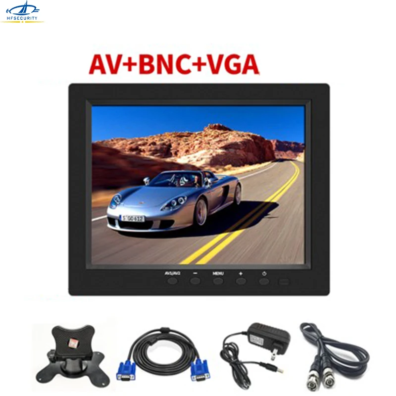 8 дюймов 800*480 P CCTV монитор BNC AV экран HDMI VGA видео мониторы PAL NTSC монитор Реверсивный дисплей для ноутбука TFT цветной экран