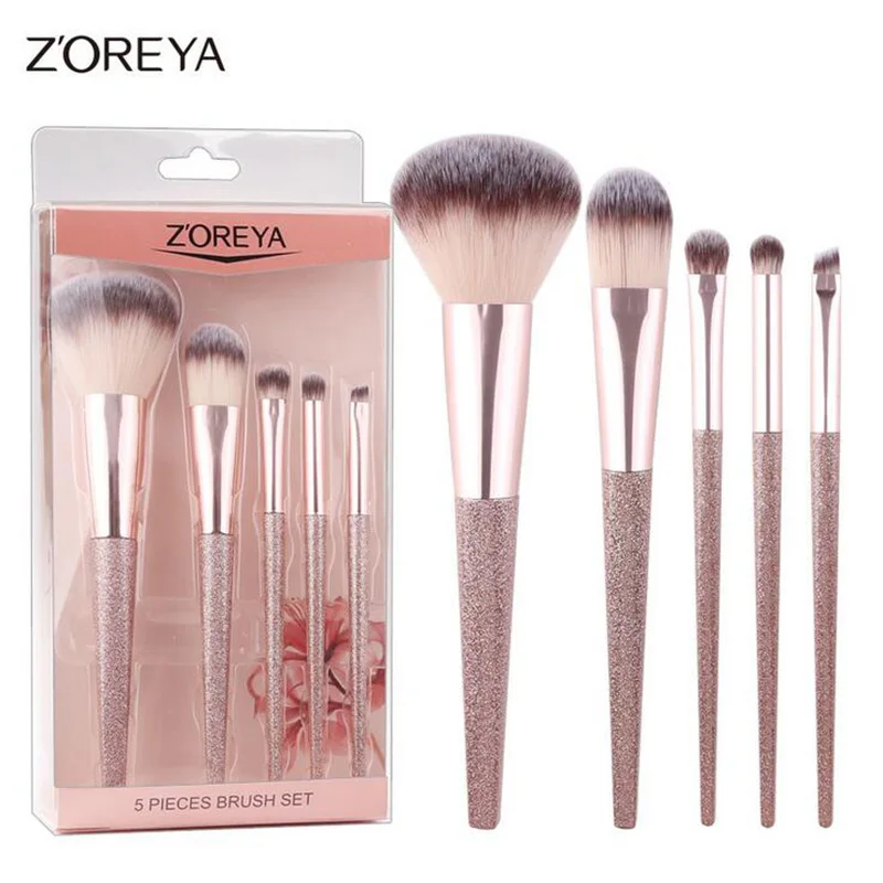 Koop ZOREYA 5 stks Nieuwe Make Up Kwasten Wenkbrauw Oogschaduw Poeder Foundation Blending Concealer Borstel Make Up Borstel Makeup Set
