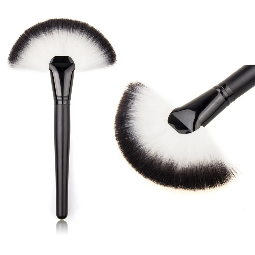 

Natural Soft Makeup Large Fan Blush Powder Foundation Make Up Tool Cosmetics Brush Tool New