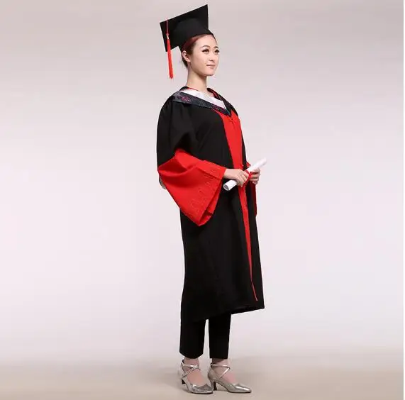 Выпускная Студенческая Униформа доктор услуги платье ткань холостяк одежды шляпа мастер услуги докторская учебная одежда платье