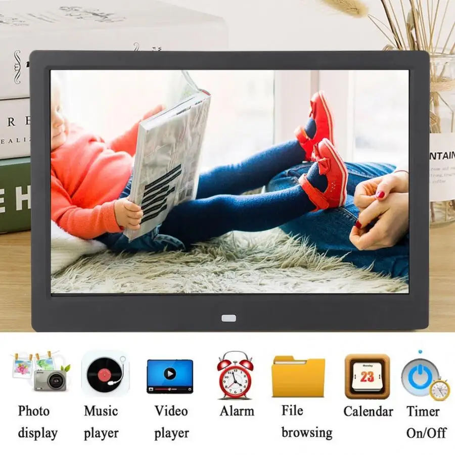 12 дюймов wifi HD цифровой фотоальбом рамка Видео плеер Пульт дистанционного управления для системы Android цифровой альбом
