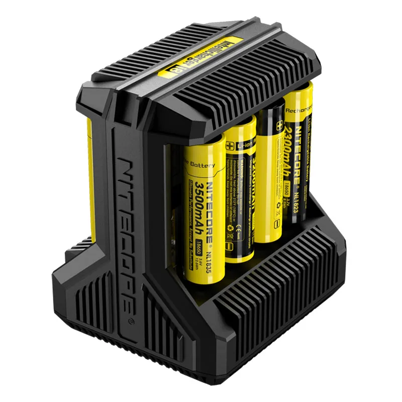 Nitecore i8 интеллектуальное зарядное устройство 8 слотов 4A выход Смарт для IMR18650 16340