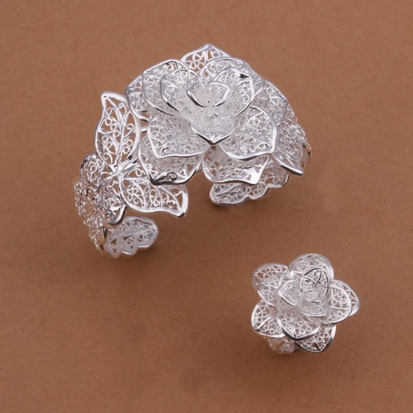 

S449 wholesale trendy jewelry 925 Sterling Silver jewelry sets 925 Silver Set necklace+earrings or Bracelet free shipping