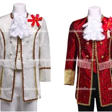 Customized Red/White Mens Palace Suit Prince Suits Medieval Mens Period Costume