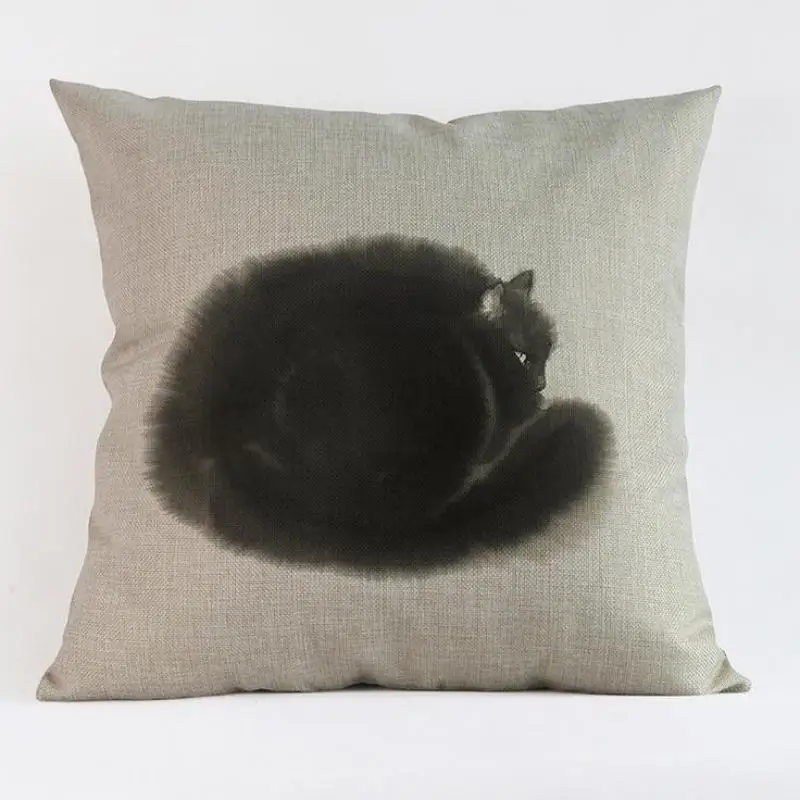 С фабрики чернила индивидуального изготовления картина стиль милый кот подушка 45 см для детей Подарки