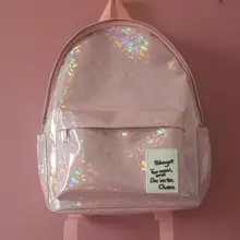 Серебряный Голографический лазерный рюкзак, женский розовый голографический рюкзак, кожаная маленькая дорожная школьная сумка, рюкзаки для девочек-подростков