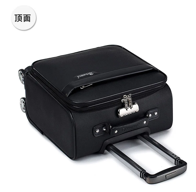 Unisex Business Travel Rolling Luggage Spinner Wheels 18 inch Suitcase Airplane Clothing Carry On Trolley Luggage (36)