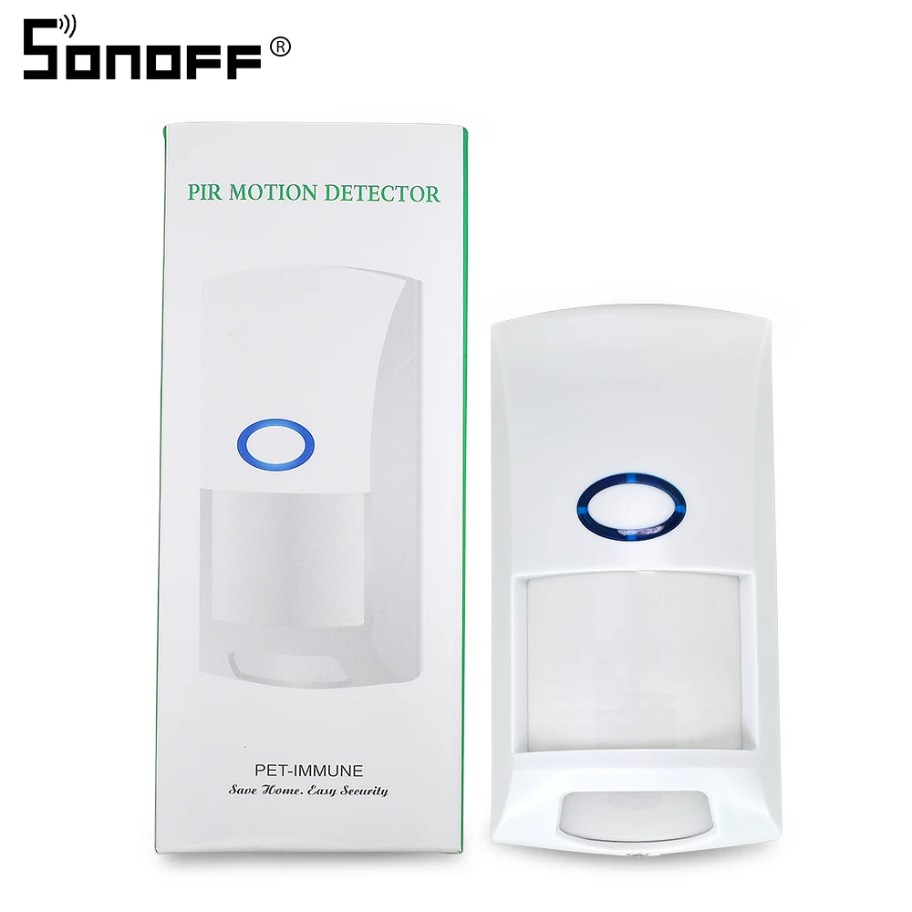 Docooler Sonoff PIR2 Sensor PIR autom/ático Dual IR Sensor RF 433Mhz Smart Sistema de Alarma de Seguridad de automatizaci/ón del hogar para Alexa Google Home