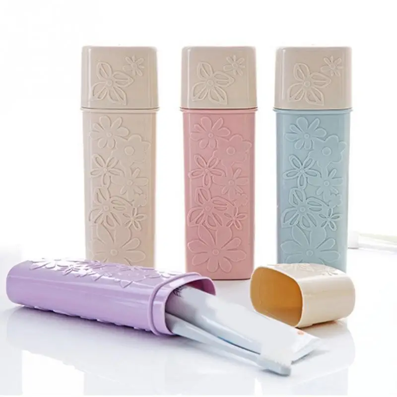 

Pure Color Carved Toothpaste box Portable Toothbrush Holder Clean Box Travel Case
