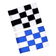 Count of 2 Nylon Practice Golf Putting Green Flags Backyard Garden Training Accessories