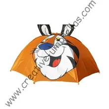 Дети зонтик, малыш животных мультфильм зонтик-оранжевый тигр, авто open.8mm металлический вал и рифленые ребра, безопасные зонтики малыш