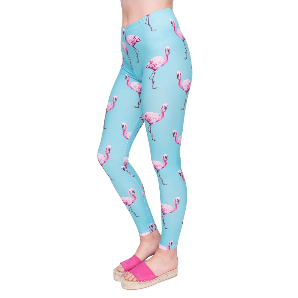 Женские леггинсы с принтом фламинго высокой талией|legging high|printed leggingswomen fashion leggings |