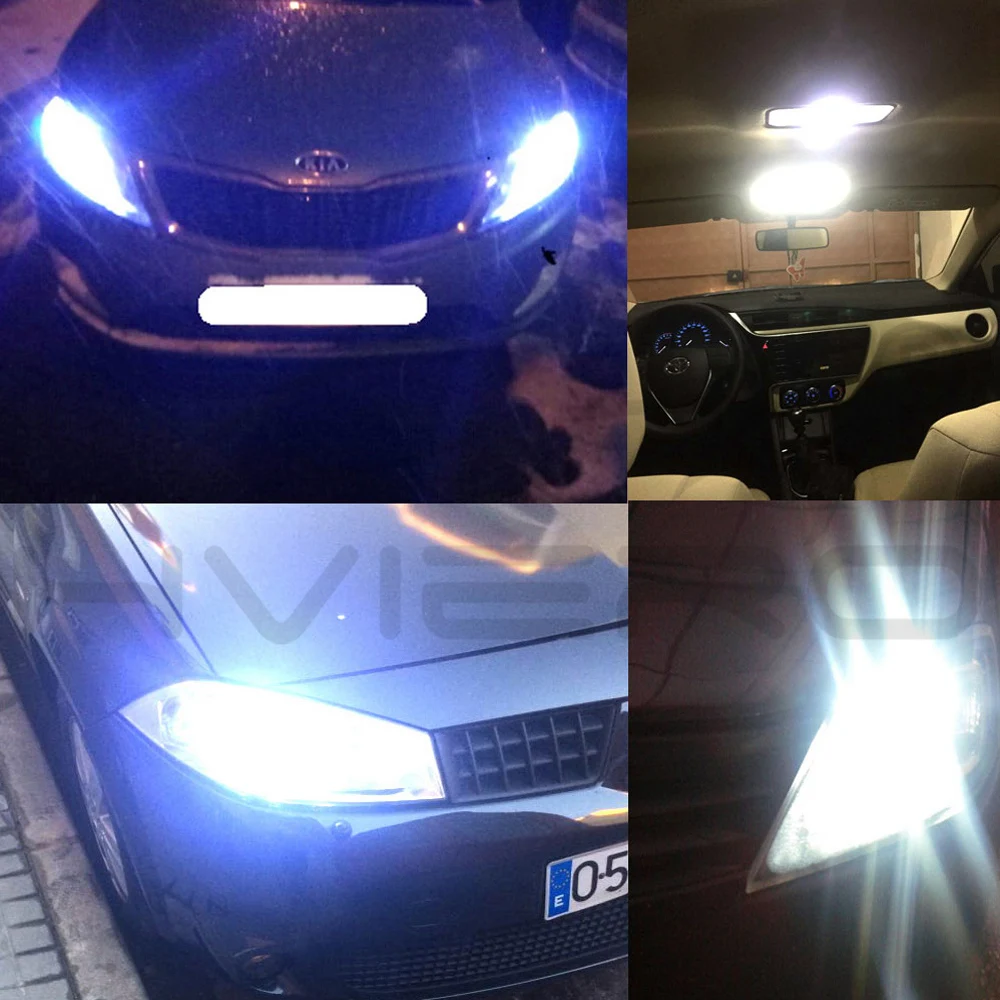 10X 24SMD Авто Стайлинг белый авто светодиодный 194 светильник для чтения габаритный боковой Клин номерной знак задний фонарь сигнальная парковочная лампа