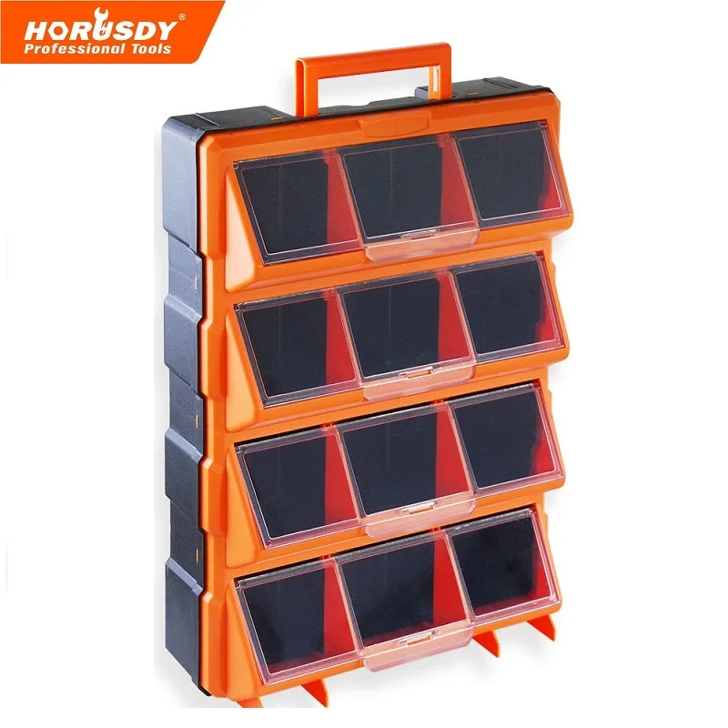 

New 12 Bins Storage Cabinet Tool Box Chest Case Plastic Organizer Toolbox Bin