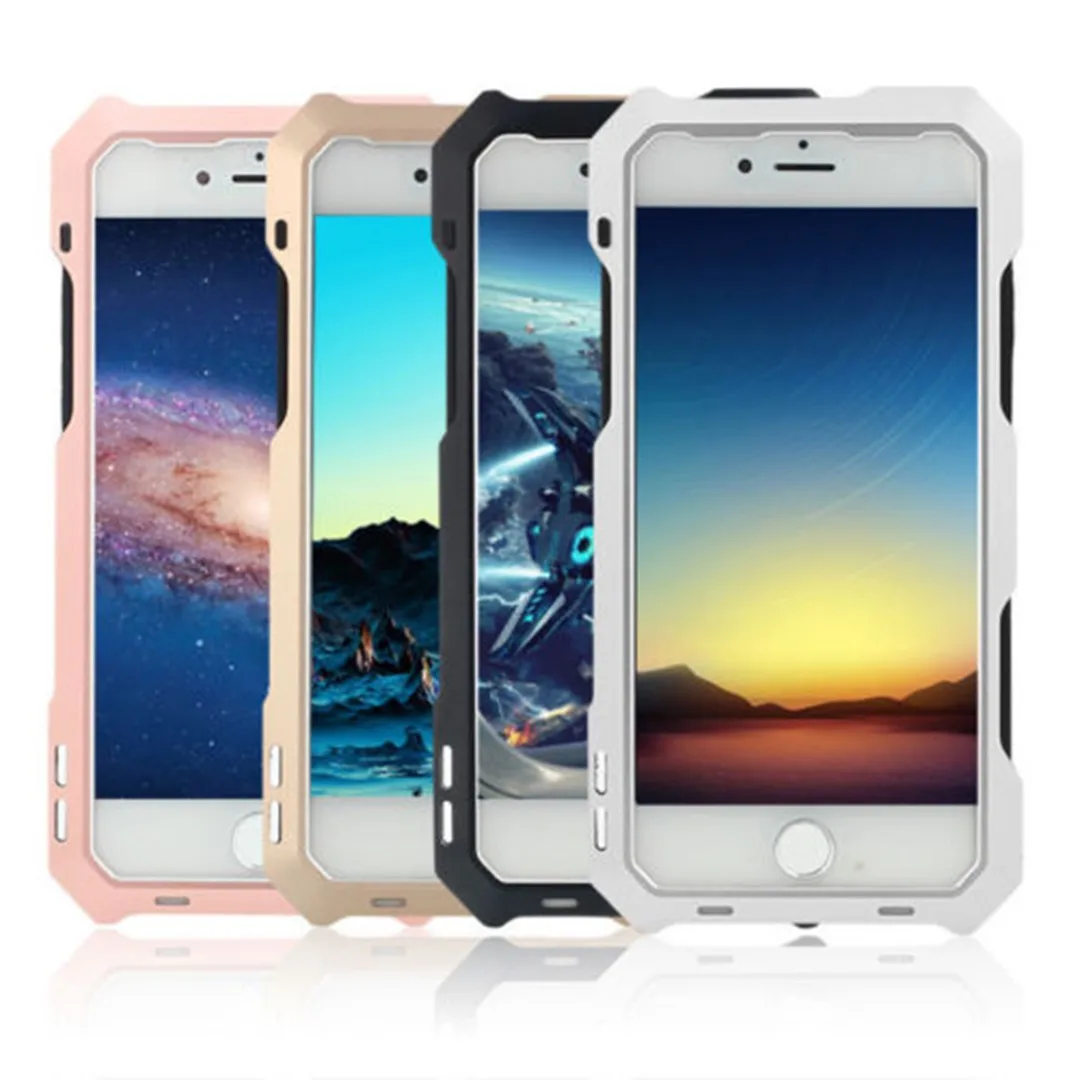 Phone Case For iPhone X XS Max XR Waterproof Shockproof Metal Case Cover+3 Camera Lens Capa For iphone 7 8 plus 6 6S plus Fundas