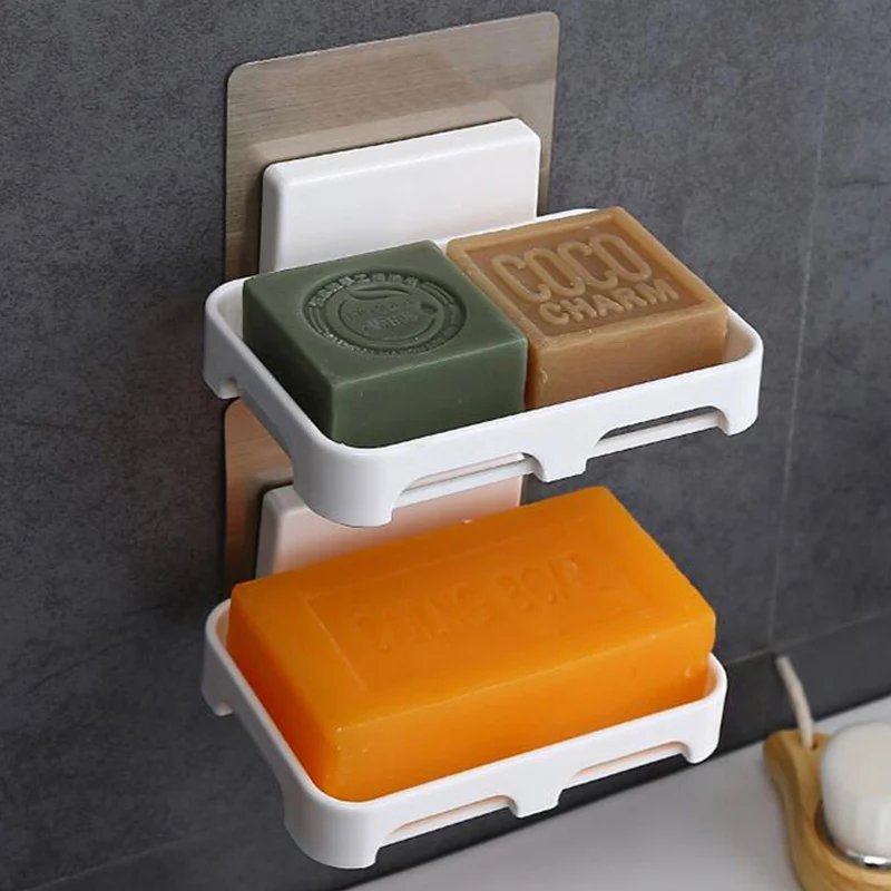 Bathroom Soap cosmetics Shelf Adhesive Storage Rack Corner Shower Shelf