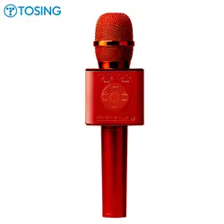 Оригинальный бренд петь Q9 04 беспроводной микрофон караоке Bluetooth Динамик 2-в-1 ручной петь и Запись Портативный КТВ игрок