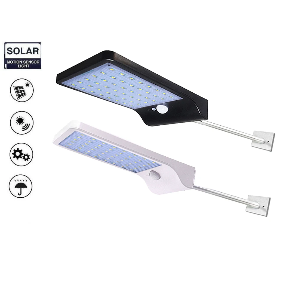 

Aluminum pole 48/36 LED Solar 3 Modes PIR Motion Sensor Light Garden Outdoor Waterproof Lamp Street Path Yard Waterproof Wall