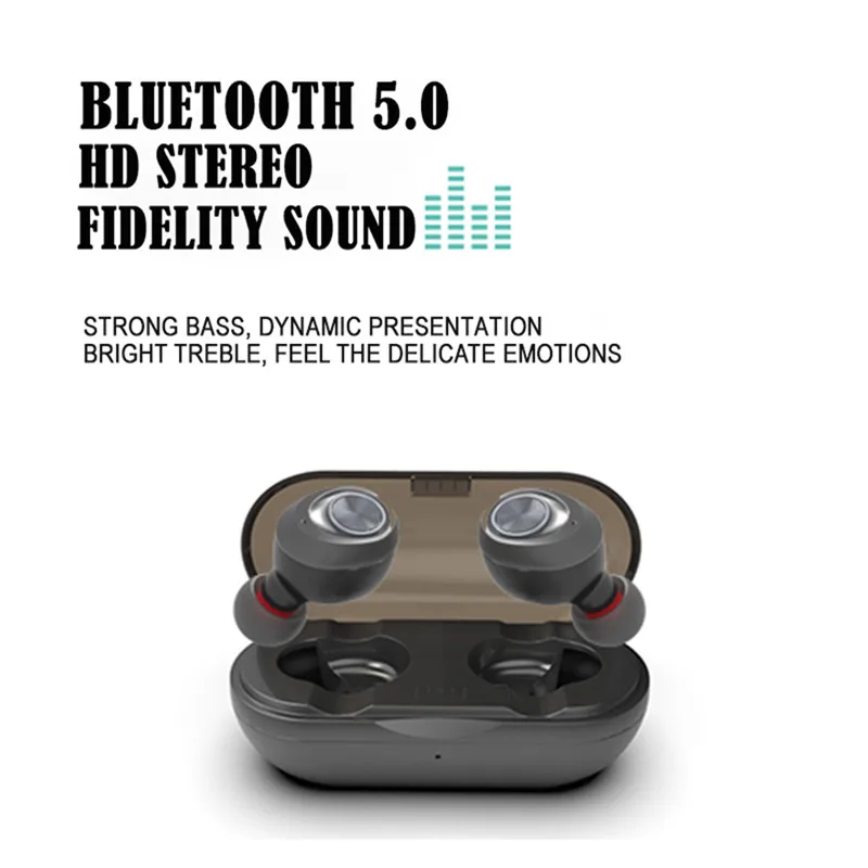 Teamyo TWS Беспроводная bluetooth-гарнитура глубокий бас стерео звук наушники Bluetooth наушники шумоподавление беспроводной