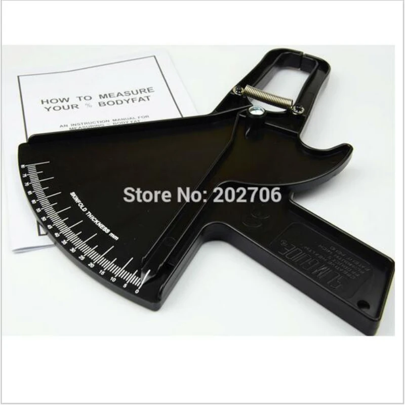10pcs/lot black color slim guide Body fat caliper skin fold